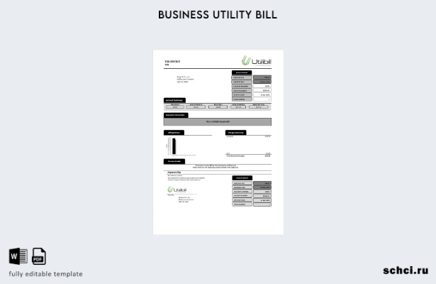 скачать цифровой шаблон счета за коммунальные услуги в Австралии Utilibill